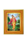 Gaudiya Vaishnavism Photo Frame  10x14 Inches-Brown Wooden Frame for Home , Office & Temple Decoration and Gifting
