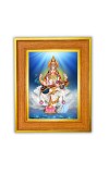 Lord saraswaswati Photo Frame  10x14 Inches-Brown Wooden Frame for Home , Office & Temple Decoration and Gifting