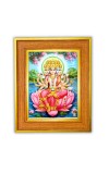 Panchmukhi lakhsmi Photo Frame  10x14 Inches-Brown Wooden Frame for Home , Office & Temple Decoration and Gifting