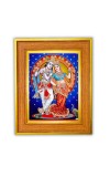 Radha and krishna Photo Frame  10x14 Inches-Brown Wooden Frame for Home , Office & Temple Decoration and Gifting
