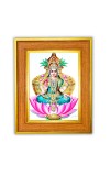 Goddess Lakshmi Photo Frame  10x14 Inches-Brown Wooden Frame for Home , Office & Temple Decoration and Gifting
