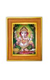 Lord ganesha Photo Frame  10x14 Inches-Brown Wooden Frame for Home , Office & Temple Decoration and Gifting