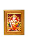 Lord Ganesha Photo Frame  10x14 Inches-Brown Wooden Frame for Home , Office & Temple Decoration and Gifting