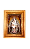Shirdi Sai Baba Golden Designer Photo Frame | 10x14 Inch Religious Wall Hanging Frame for Home & Office Decoration | Hindu Deity Spiritual Gift Item Shirdi Sai Baba Golden Designer Photo Frame | 10x14 Inch Religious Wall Hanging Frame for Home & Office Decoration | Hindu Deity Spiritual Gift Item