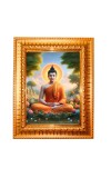 Lord Gautam Buddha Golden Designer Photo Frame | 10x14 Inch Religious Wall Hanging Frame for Home & Office Decoration | Hindu Deity Spiritual Gift Item Lord Gautam Buddha Golden Designer Photo Frame | 10x14 Inch Religious Wall Hanging Frame for Home & Office Decoration | Hindu Deity Spiritual Gift Item