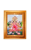Maa  Manasa Devi Golden Designer Photo Frame | 10x14 Inch Religious Wall Hanging Frame for Home & Office Decoration | Hindu Deity Spiritual Gift Item