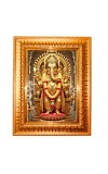 Lord ganesha Golden Designer Photo Frame | 10x14 Inch Religious Wall Hanging Frame for Home & Office Decoration | Hindu Deity Spiritual Gift Item