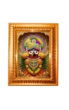 Lord jagannath Golden Designer Photo Frame | 10x14 Inch Religious Wall Hanging Frame for Home & Office Decoration | Hindu Deity Spiritual Gift Item