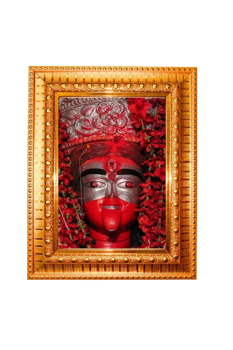 Maa tara Golden Designer Photo Frame | 10x14 Inch Religious Wall Hanging Frame for Home & Office Decoration | Hindu Deity Spiritual Gift Item