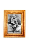 Shirdi Sai Baba Golden Designer Photo Frame | 10x14 Inch Religious Wall Hanging Frame for Home & Office Decoration | Hindu Deity Spiritual Gift Item Shirdi Sai Baba Golden Designer Photo Frame | 10x14 Inch Religious Wall Hanging Frame for Home & Office Decoration | Hindu Deity Spiritual Gift Item