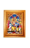 Lord narashimha Golden Designer Photo Frame | 10x14 Inch Religious Wall Hanging Frame for Home & Office Decoration | Hindu Deity Spiritual Gift Item