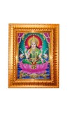 Goddess Lakshmi Golden Designer Photo Frame | 10x14 Inch Religious Wall Hanging Frame for Home & Office Decoration | Hindu Deity Spiritual Gift Item
