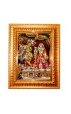 Shree Radha and Shree Krishna Golden Designer Photo Frame | 10x14 Inch Religious Wall Hanging Frame for Home & Office Decoration | Hindu Deity Spiritual Gift Item Shree Radha and Shree Krishna Golden Designer Photo Frame | 10x14 Inch Religious Wall Hanging Frame for Home & Office Decoration | Hindu Deity Spiritual Gift Item