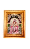 Divine ganesha Golden Designer Photo Frame | 10x14 Inch Religious Wall Hanging Frame for Home & Office Decoration | Hindu Deity Spiritual Gift Item