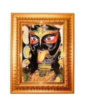 Joy Boro maa Golden Designer Photo Frame | 10x14 Inch Religious Wall Hanging Frame for Home & Office Decoration | Hindu Deity Spiritual Gift Item