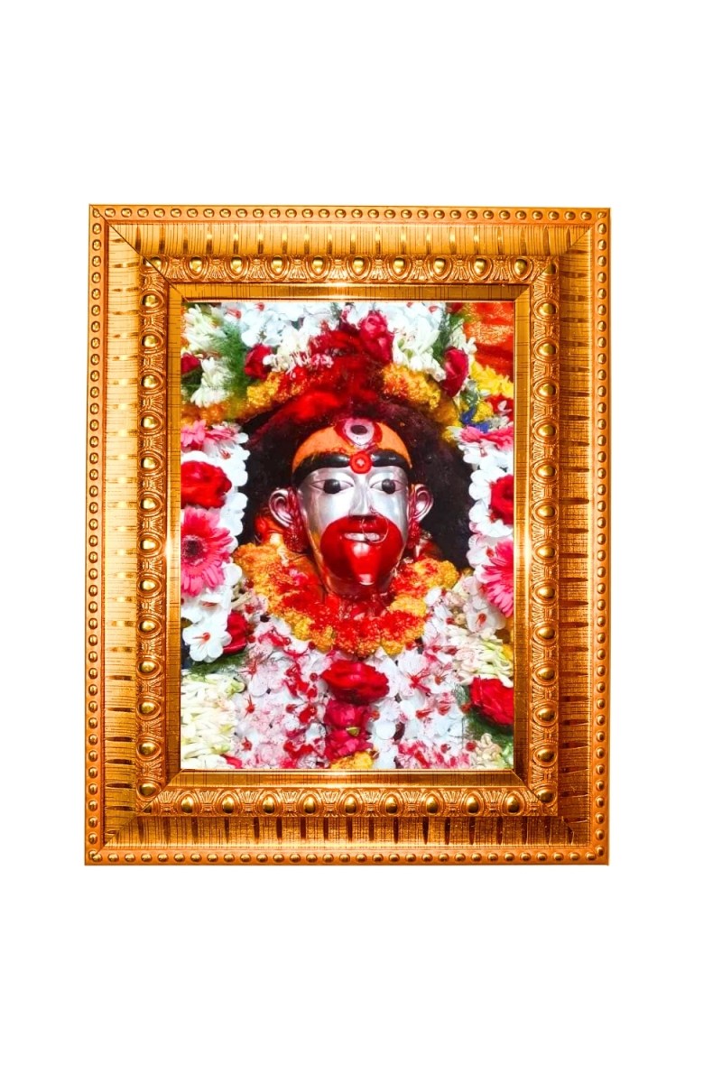 Maa tara Golden Designer Photo Frame | 10x14 Inch Religious Wall Hanging Frame for Home & Office Decoration | Hindu Deity Spiritual Gift Item