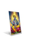 Car Desk/Table Top Lord vishnu Acrylic L-Style Photo Stand - 2.5x3.5 Inches, Compact and Stylish Spiritual Display