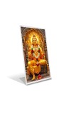 Car Desk/Table Top Jai shree Ram Acrylic L-Style Photo Stand - 2.5x3.5 Inches, Compact and Stylish Spiritual Display