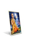 Car Desk/Table Top Shree Chaitanya Mahaprabhu Acrylic L-Style Photo Stand - 2.5x3.5 Inches, Compact and Stylish Spiritual Display