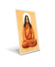 Car Desk/Table Top Paramahansa Yogananda Acrylic L-Style Photo Stand - 2.5x3.5 Inches, Compact and Stylish Spiritual Display