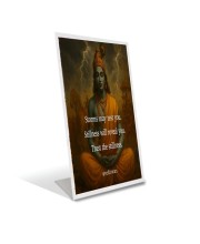 Car Desk/Table Top Shree Krishna Acrylic L-Style Photo Stand - 2.5x3.5 Inches, Compact and Stylish Spiritual Display
