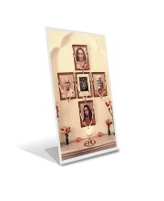 Car Desk/Table Top Kriya Yoga,  Paramahansa Yogananda  Acrylic L-Style Photo Stand - 2.5x3.5 Inches, Compact and Stylish Spiritual Display