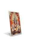 Car Desk/Table Top Maa durga Acrylic L-Style Photo Stand - 2.5x3.5 Inches, Compact and Stylish Spiritual Display