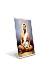 Car Desk/Table Top Bamakhapa ramakrishna Acrylic L-Style Photo Stand - 2.5x3.5 Inches, Compact and Stylish Spiritual Display