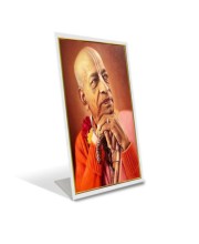 Car Desk/Table Top Bhaktivedanta Swami Prabhupada  Acrylic L-Style Photo Stand - 2.5x3.5 Inches, Compact and Stylish Spiritual Display