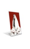 Car Desk/Table Top Shree Sarada Maa Acrylic L-Style Photo Stand - 2.5x3.5 Inches, Compact and Stylish Spiritual Display
