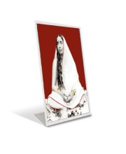 Car Desk/Table Top Shree Sarada Maa Acrylic L-Style Photo Stand - 2.5x3.5 Inches, Compact and Stylish Spiritual Display