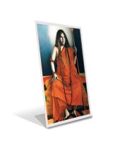 Car Desk/Table Top Swami Pranavananda Acrylic L-Style Photo Stand - 2.5x3.5 Inches, Compact and Stylish Spiritual Display