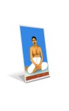 Car Desk/Table Top Sri Sri Sri Thakur Anukul Acrylic L-Style Photo Stand - 2.5x3.5 Inches, Compact and Stylish Spiritual Display