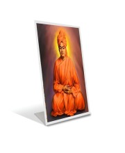 Car Desk/Table Top Sri Swami Vivekananda Acrylic L-Style Photo Stand - 2.5x3.5 Inches, Compact and Stylish Spiritual Display