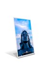 Car Desk/Table Top Adiyogi Shiva Acrylic L-Style Photo Stand - 2.5x3.5 Inches, Compact and Stylish Spiritual Display