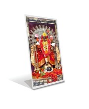 Car Desk/Table Top  Maa Bhavatarini Acrylic L-Style Photo Stand - 2.5x3.5 Inches, Compact and Stylish Spiritual Display