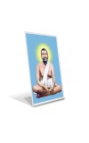 Car Desk/Table Top Sri Ramkrishna Acrylic L-Style Photo Stand - 2.5x3.5 Inches, Compact and Stylish Spiritual Display