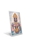 Car Desk/Table Top Lord Dhanvantari Acrylic L-Style Photo Stand - 2.5x3.5 Inches, Compact and Stylish Spiritual Display