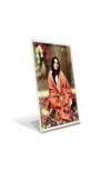 Car Desk/Table Top Anandamayi Ma Acrylic L-Style Photo Stand - 2.5x3.5 Inches, Compact and Stylish Spiritual Display