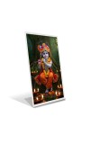 Car Desk/Table Top Little krishna Acrylic L-Style Photo Stand - 2.5x3.5 Inches, Compact and Stylish Spiritual Display