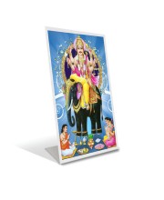 Car Desk/Table Top Lord Vishwakarma Acrylic L-Style Photo Stand - 2.5x3.5 Inches, Compact and Stylish Spiritual Display