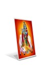 Car Desk/Table Top Divine krishna Acrylic L-Style Photo Stand - 2.5x3.5 Inches, Compact and Stylish Spiritual Display
