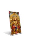 Car Desk/Table Top Panchmukhi Hanuman Acrylic L-Style Photo Stand - 2.5x3.5 Inches, Compact and Stylish Spiritual Display