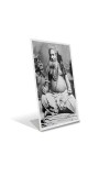 Car Desk/Table Top Bijoy Krishna Goswami Acrylic L-Style Photo Stand - 2.5x3.5 Inches, Compact and Stylish Spiritual Display