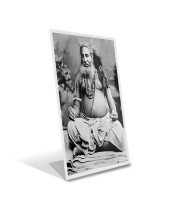Car Desk/Table Top Bijoy Krishna Goswami Acrylic L-Style Photo Stand - 2.5x3.5 Inches, Compact and Stylish Spiritual Display