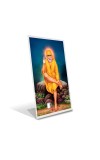 Car Desk/Table Top Sridhi Sai Baba Acrylic L-Style Photo Stand - 2.5x3.5 Inches, Compact and Stylish Spiritual Display