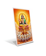 Car Desk/Table Top  Surya Dev Acrylic L-Style Photo Stand - 2.5x3.5 Inches, Compact and Stylish Spiritual Display