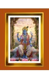 Lord Vishnu Golden Photo Frame - 10x14 Inches | Elegant Wooden Frame for Home, Office & Temple Decoration | Spiritual Wall & Table Decor and Gift Item Lord Vishnu Golden Photo Frame - 10x14 Inches | Elegant Wooden Frame for Home, Office & Temple Decoration | Spiritual Wall & Table Decor and Gift Item