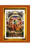 Divine Radha Krishna Golden Photo Frame - 10x14 Inches | Elegant Wooden Frame for Home, Office & Temple Decoration | Spiritual Wall & Table Decor and Gift Item Divine Radha Krishna Golden Photo Frame - 10x14 Inches | Elegant Wooden Frame for Home, Office & Temple Decoration | Spiritual Wall & Table Decor and Gift Item