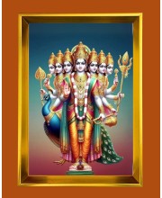 Lord Murugan Golden Photo Frame - 10x14 Inches | Elegant Wooden Frame for Home, Office & Temple Decoration | Spiritual Wall & Table Decor and Gift Item
